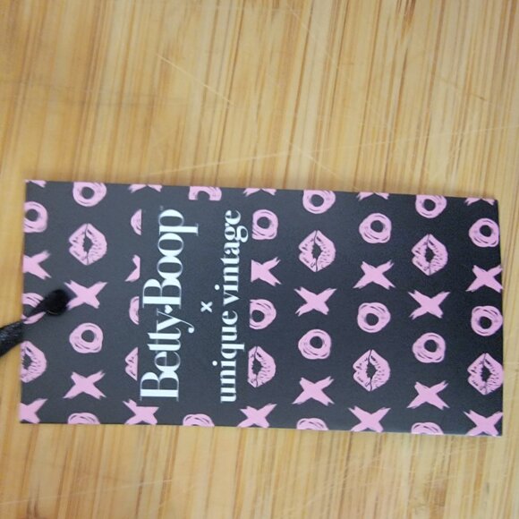 Betty Boop X Unique Vintage Red & Pink Plaid Betty Boop Heart Handbag Small NEW - Picture 5 of 6